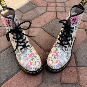 Dr. Martens Multicolor Floral Combat Boots